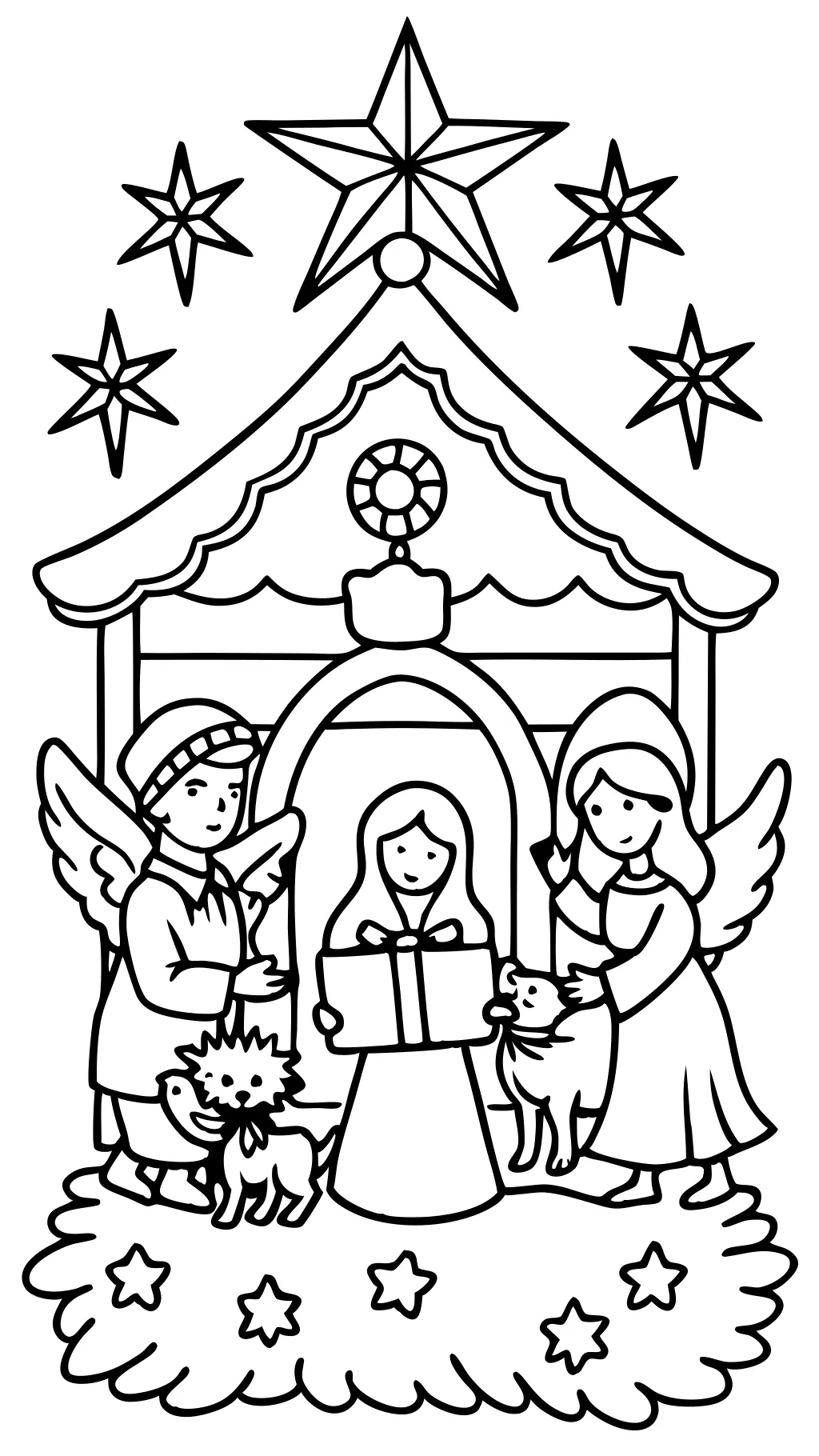 christian christmas coloring pages printable